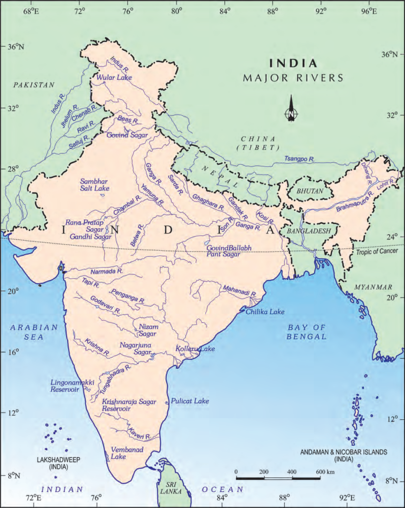 the main rivers of india