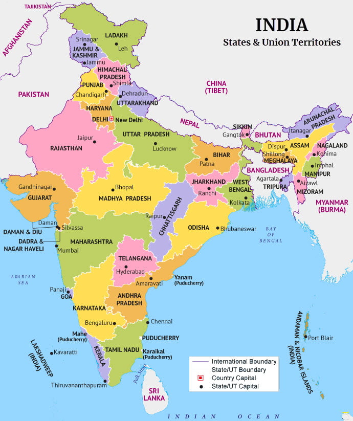 Map Work India Size And Location Class 9 Geography Chapter 1 NCERT 