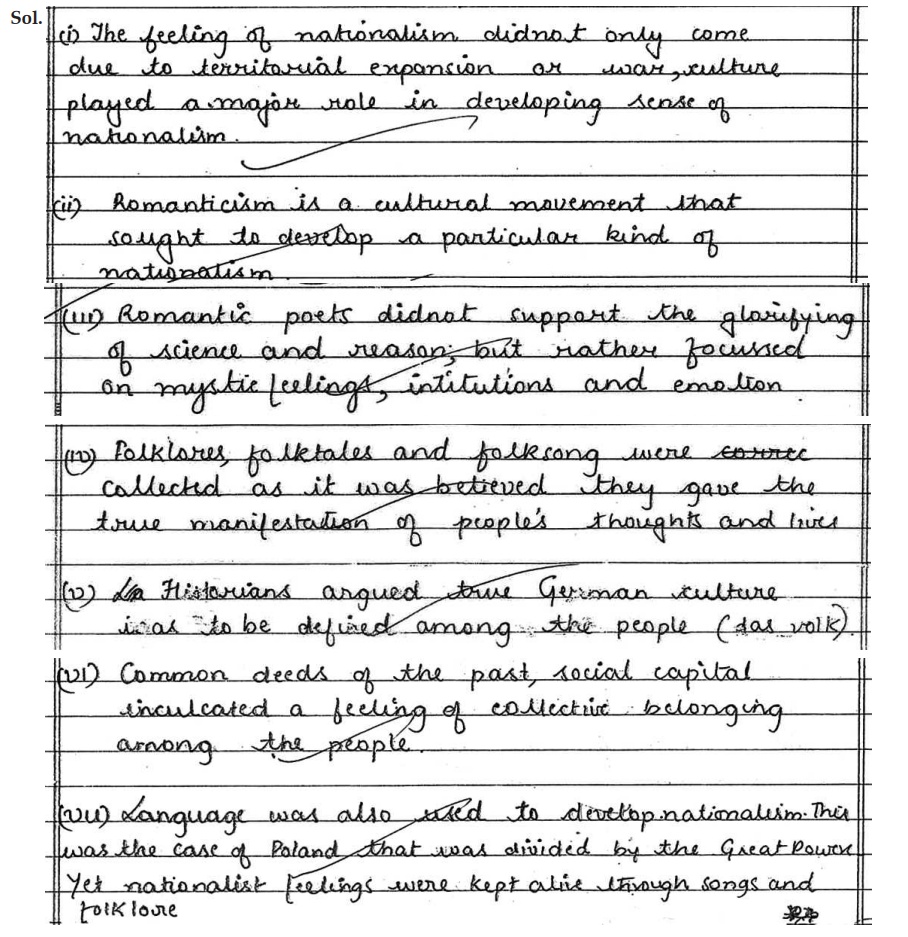 The Rise of Nationalism in Europe Class 10 Important Questions and Answers  - CBSE Guidance