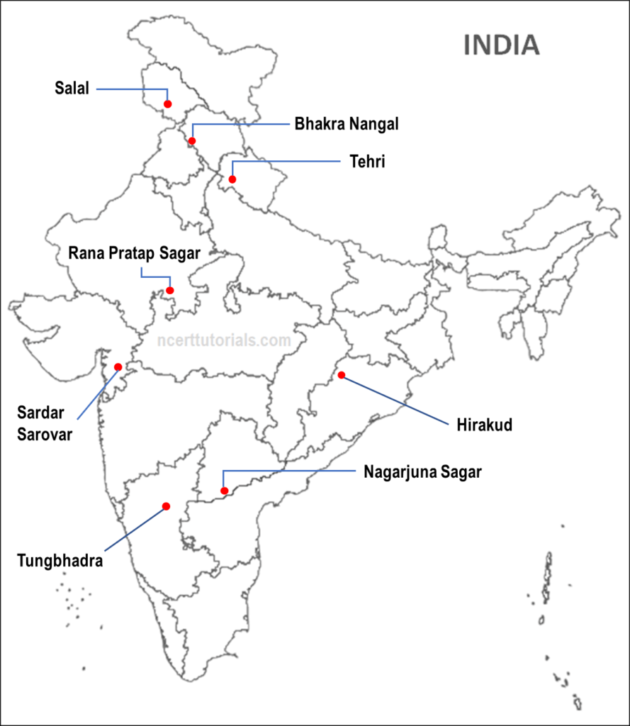 Map Work Water Resources Class 10 Geography Social Science Maps 